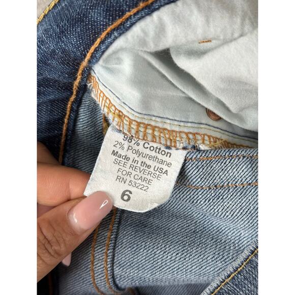 Vintage Y2K David Kahn Lauren Jeans USA Made Size 6 Stretch Bootcut Flared Denim - Picture 8 of 9